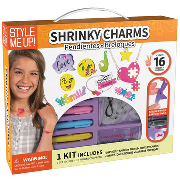Style Me Up: Shrinky Charms, Kids Crafting, Create 16 Unique Charms and Accessories, Kit Promotes Creativity and Imagination in Kids, for Ages 8