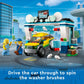 LEGO City Car Wash 60362 Building Toy Set, Fun Gift Idea for Kids Ages 6+, Features Spinnable Washer Brushes and Includes an Automobile and 2