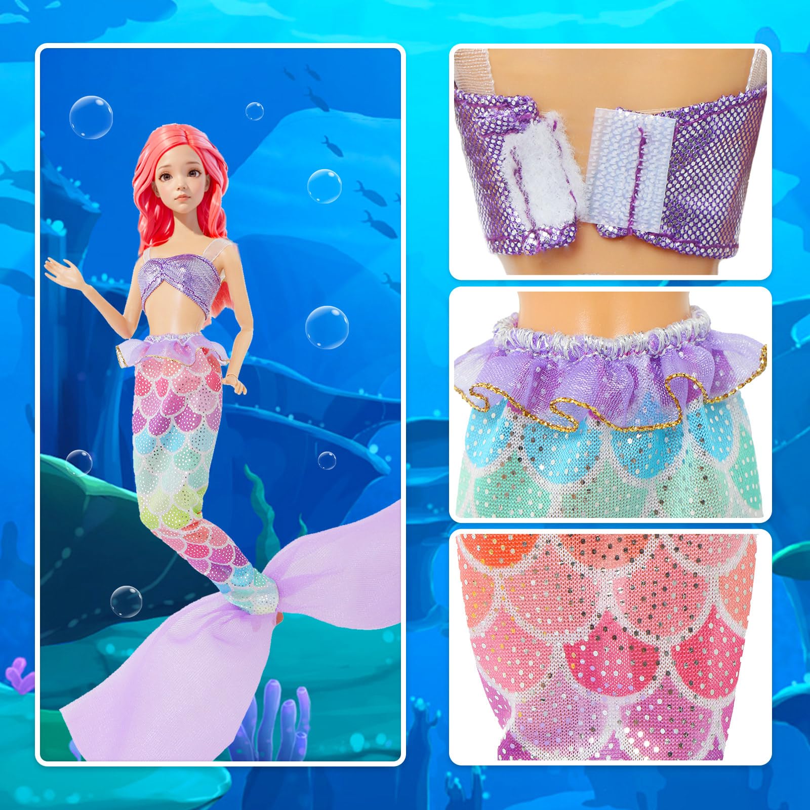 8 Sets Different Princess Costume Dresses for 11.5 inch Girl Doll Clothes Accessories