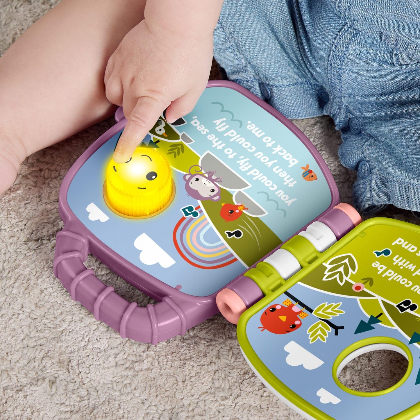 Fisher-Price JFN05 Interactive Book with Sound and Light Effects for Babies from 6 Months, French Version