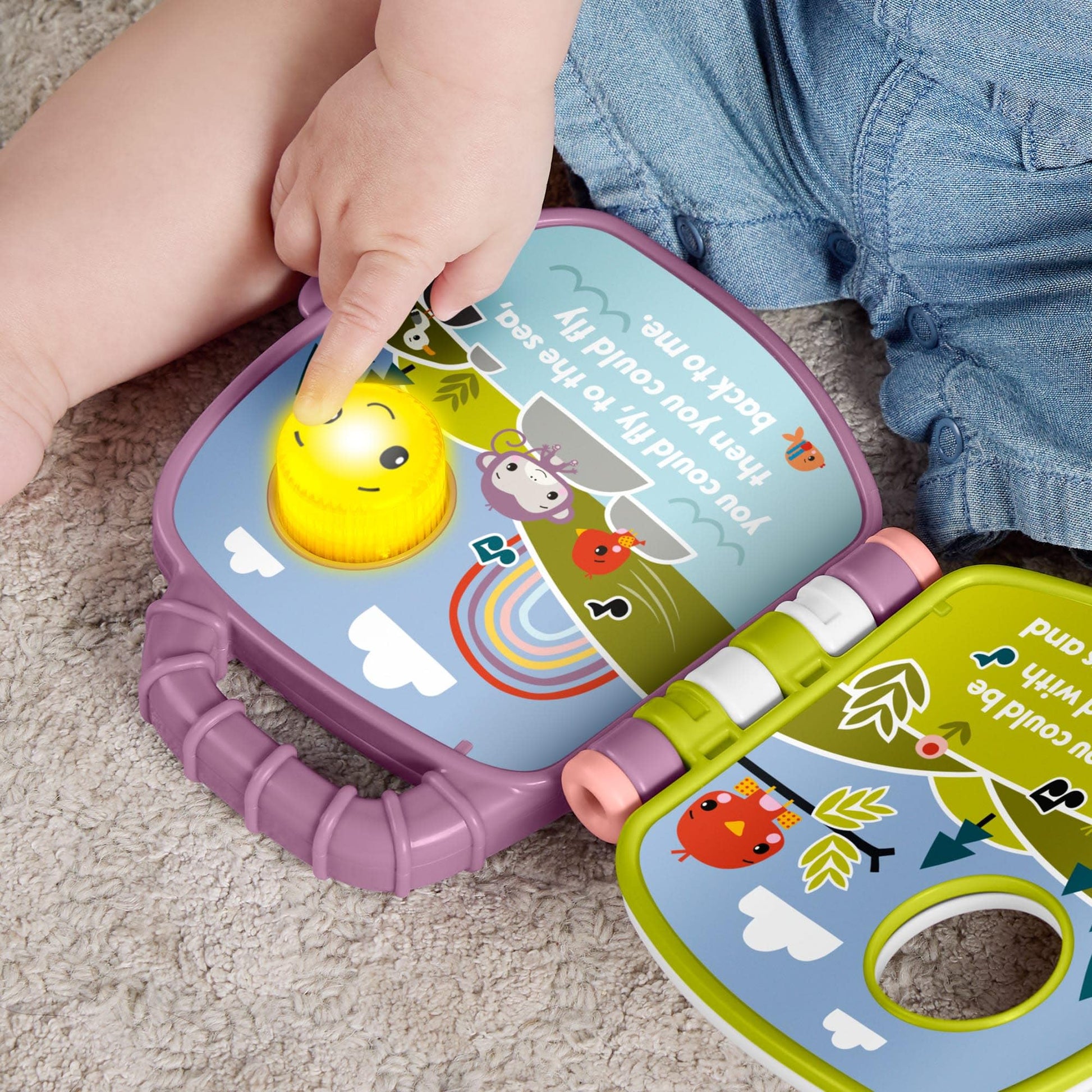 Fisher-Price JFN05 Interactive Book with Sound and Light Effects for Babies from 6 Months, French Version