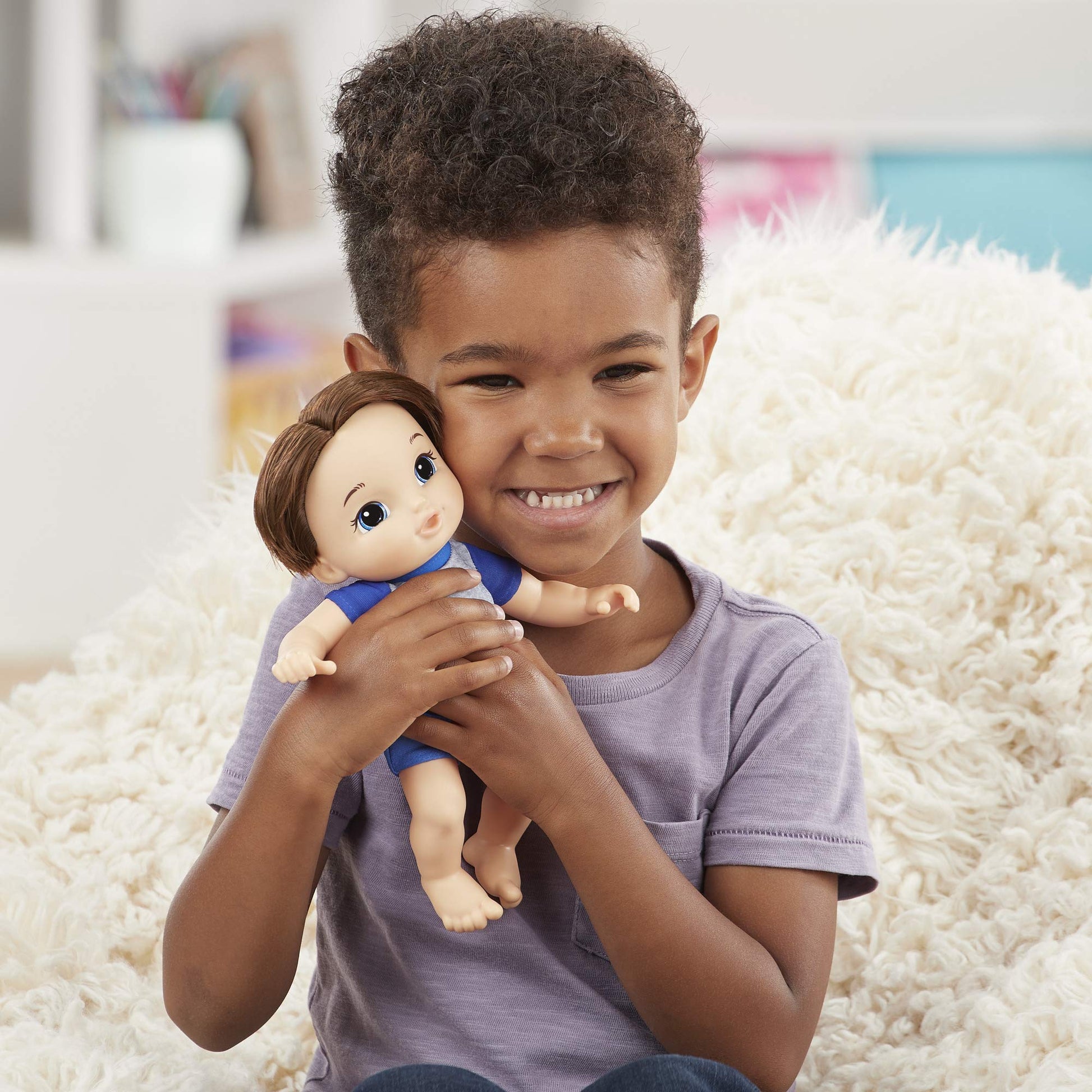 Baby Alive Littles, Carry ‘N Go Squad, Little Matteo Brown Hair Boy Doll, Carrier, Accessories, Toy for Kids Ages 3 Years & Up
