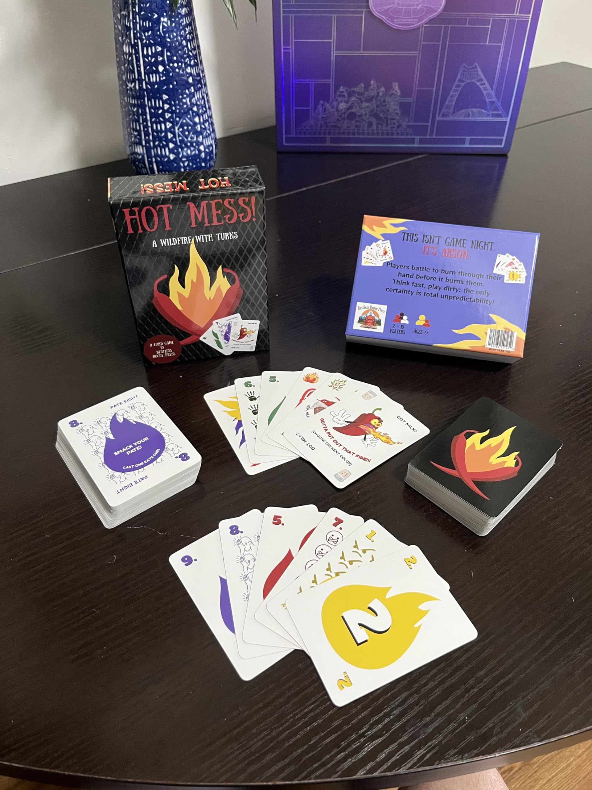 Restless Rogue Press HOT Mess Card Game - Fast-Paced Card Shedding Game for 2-10 Players, Ages 6+, Family Game Night Fun