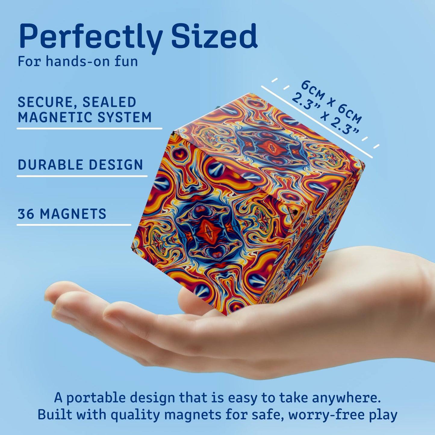 Shashibo DODECA Magnetic Puzzle Cube, Sensory Fidget Toy for Adults & Kids, Stress Relief Fidget Toy for All Ages, Cool Fidget Toys for Desk, Shape