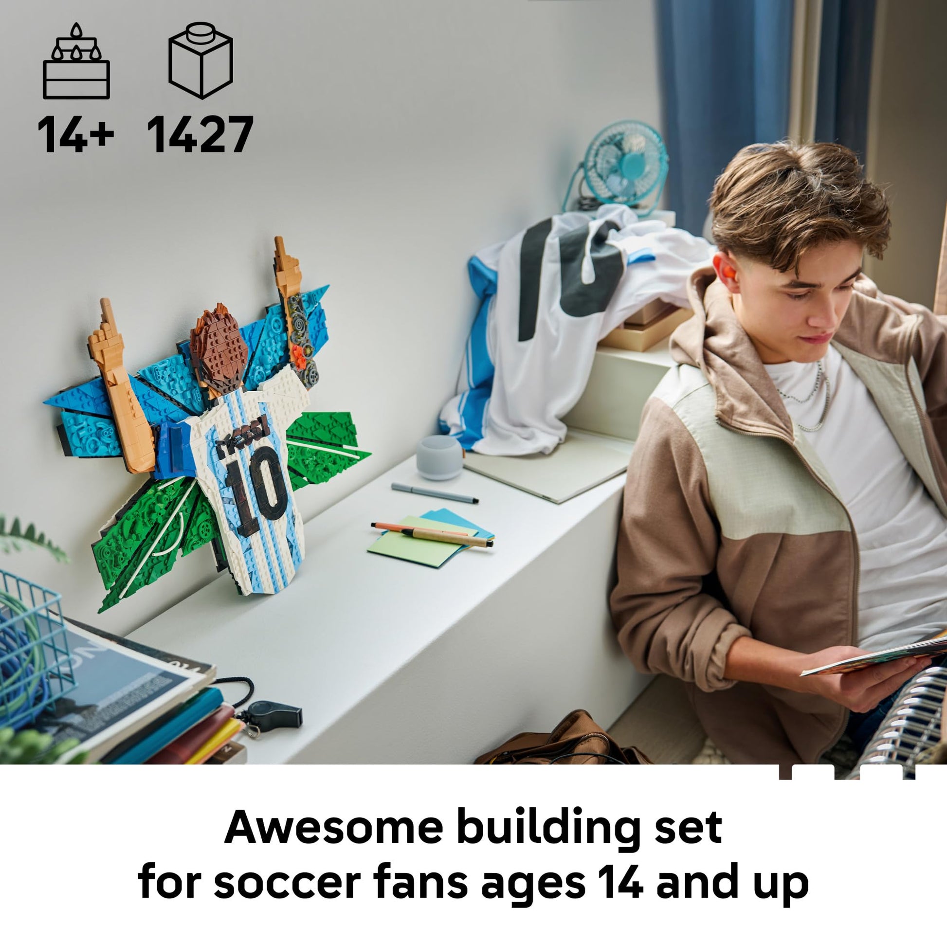 LEGO Editions Lionel Messi - Celebration - Building Set for Boys & Girls, Ages 14+ - Collectible Soccer Gift for Fans - Kids Bedroom or Shelf Decor -