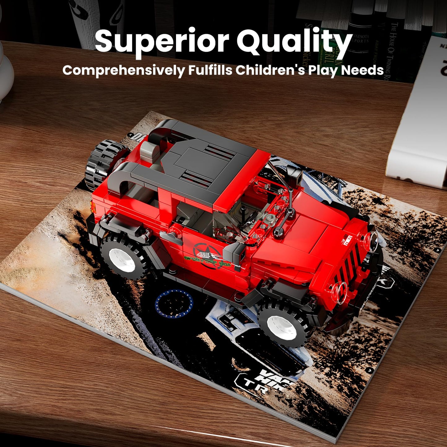 Mould King Speed Champion Pickup Building Toys with Display Case, 27058 Model Car Kits Building Blocks, Race Car Building Kit, Small Truck Building