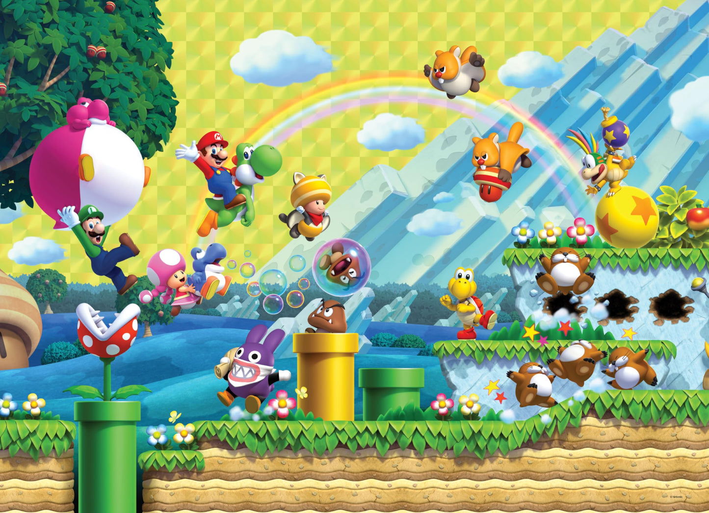 Super Mario “Chaos & Fun” 1,000 Piece Jigsaw Puzzle, Dimensions 19” x 27”, Collectible Puzzle Artwork Featuring Mario, Luigi, Nabbit and More!