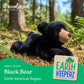 The Petting Zoo Black Bear Stuffed Animal Plushie, Gifts for Kids, Earth Keeperz Wildlife Animals, Zoologee Black Bear Plush Toy, 10 inches