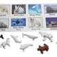 Montessori Arctic Polar Animal Match - Miniature Arctic Animal Toy Figurines with Matching Cards - 2 Part Cards. Montessori Learning Toy, Language