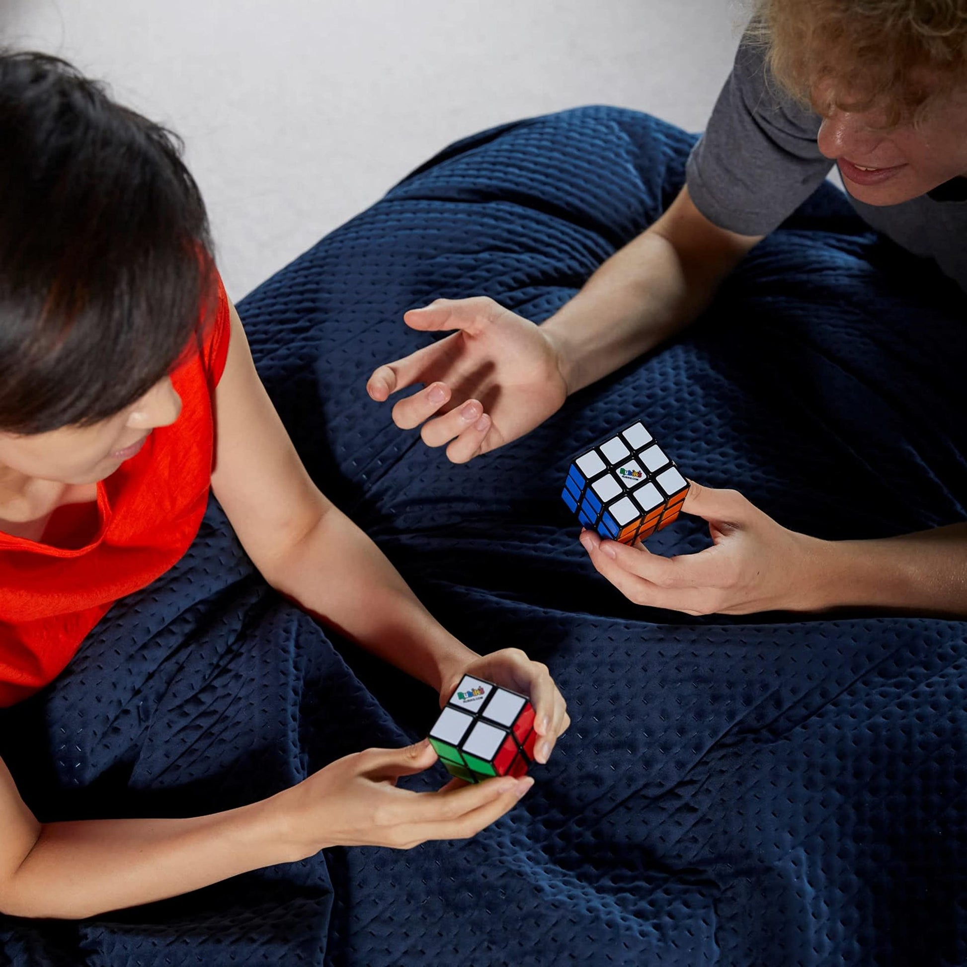 Rubik's Advanced Cube Set 3 x 3 + 2 x 2 - Rubik's Puzzle Game - Pack of 2 and 3 x 3 Cubes Original Colour Matching - 6064009 - Children's Toy Age 8