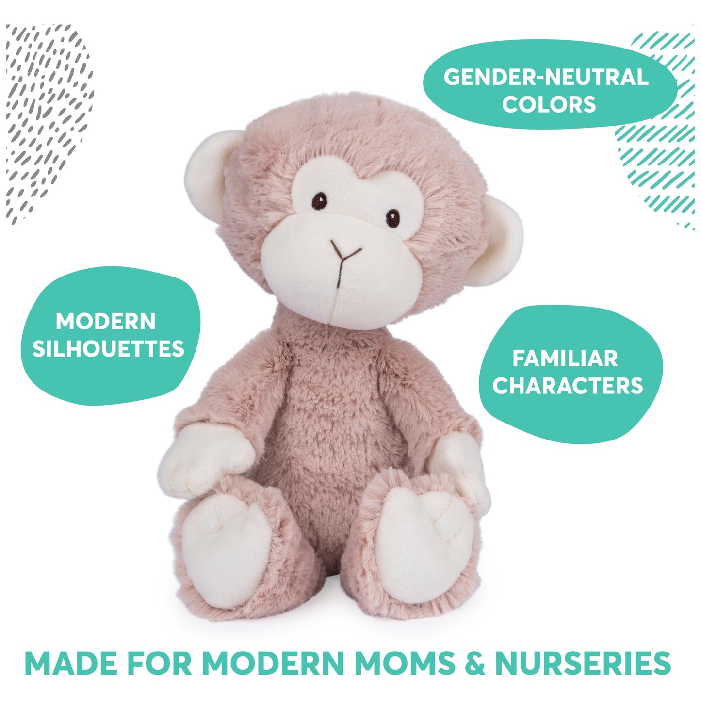 GUND Baby Lil’ Luvs Collection Micah Monkey 12" Stuffed Animal for Ages 0+
