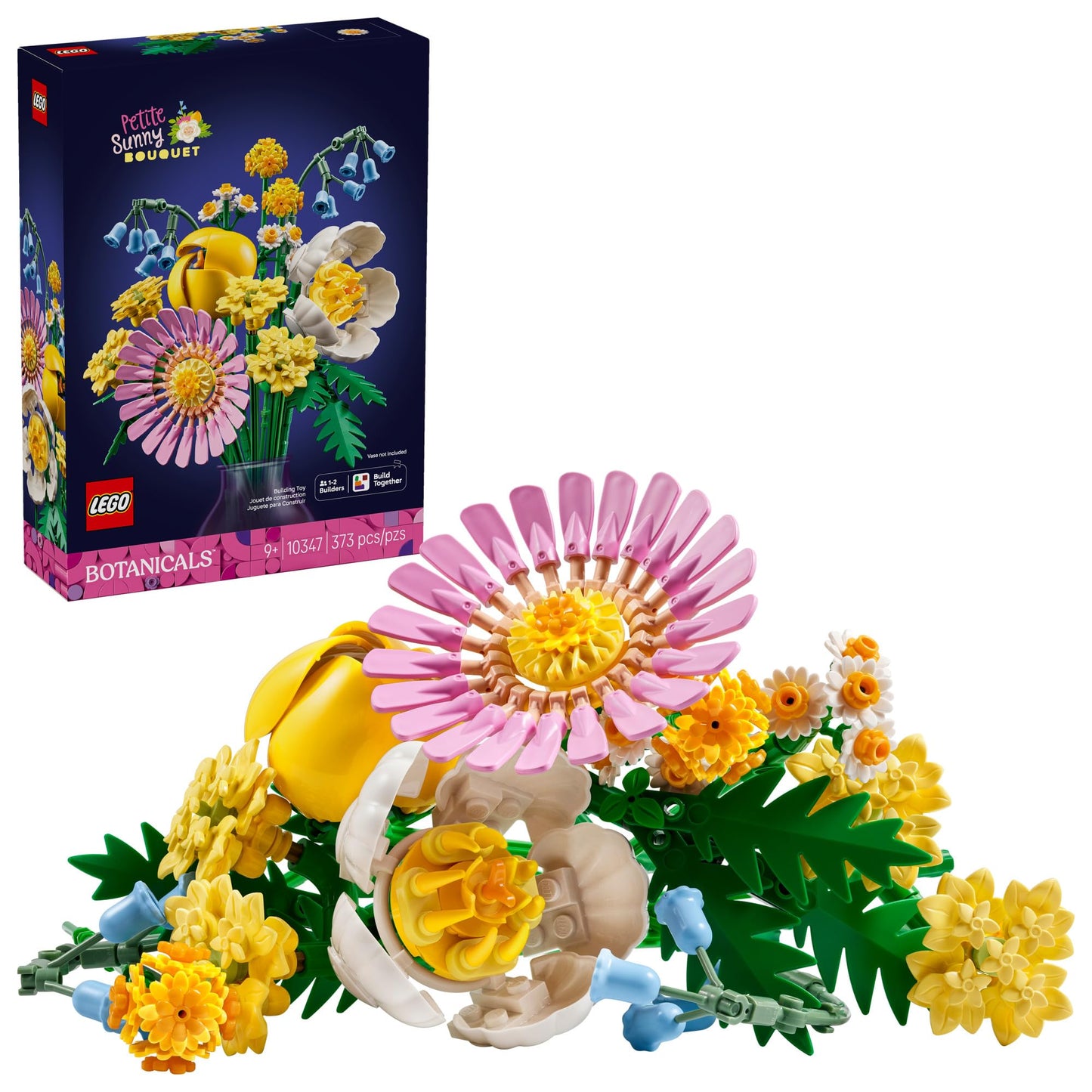 LEGO Botanicals Petite Sunny Bouquet Building Toy - DIY Floral Arrangement for Girls & Boys, Ages 9+ - Gift for Birthdays - Bedroom, Desk, Home Decor