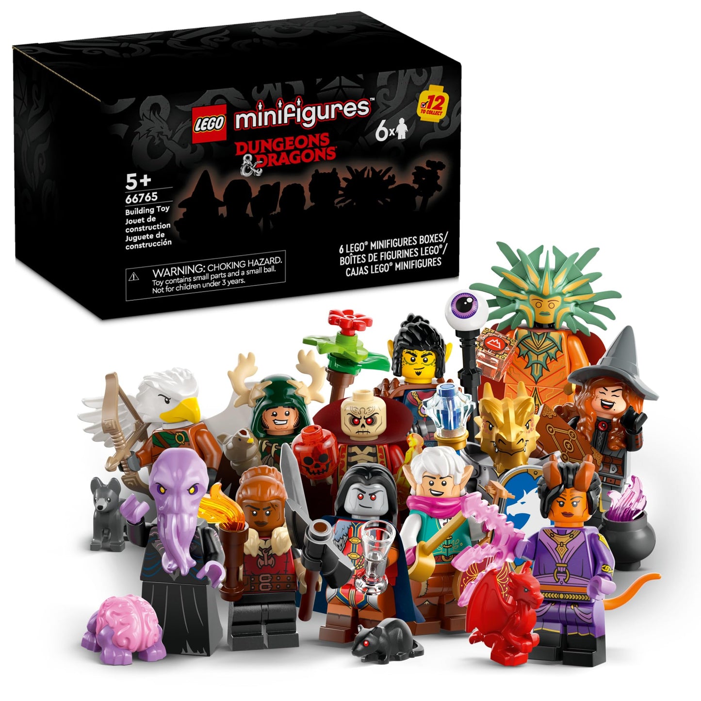 LEGO Minifigures Dungeons & Dragons 6 Pack - Toy for Boys & Girls Ages 5+ - Collectible Figures for Kids & Adult Fans - Dungeons & Dragons Gift