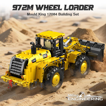 Mould King Technik Wheel Loader Builidng Sets, 17084 MOC Construction for Adults, Engineering Vehicle Model Kits with Articulated Steering/Scoop