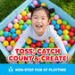 Antsy Pants 200 Ball Pit Balls, Ball Pit for Toddlers 1-3, Non-Toxic Materials, Lightweight, 5 Colors, Reusable Storage Bag, Plastic Balls for Ball