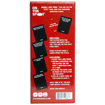 On The Spot: The Hilarious Party Game to Hot Seat Your Friends-and Family | Family Edition | 500 Deep & Silly Cards | Perfect for Family Game Nights |