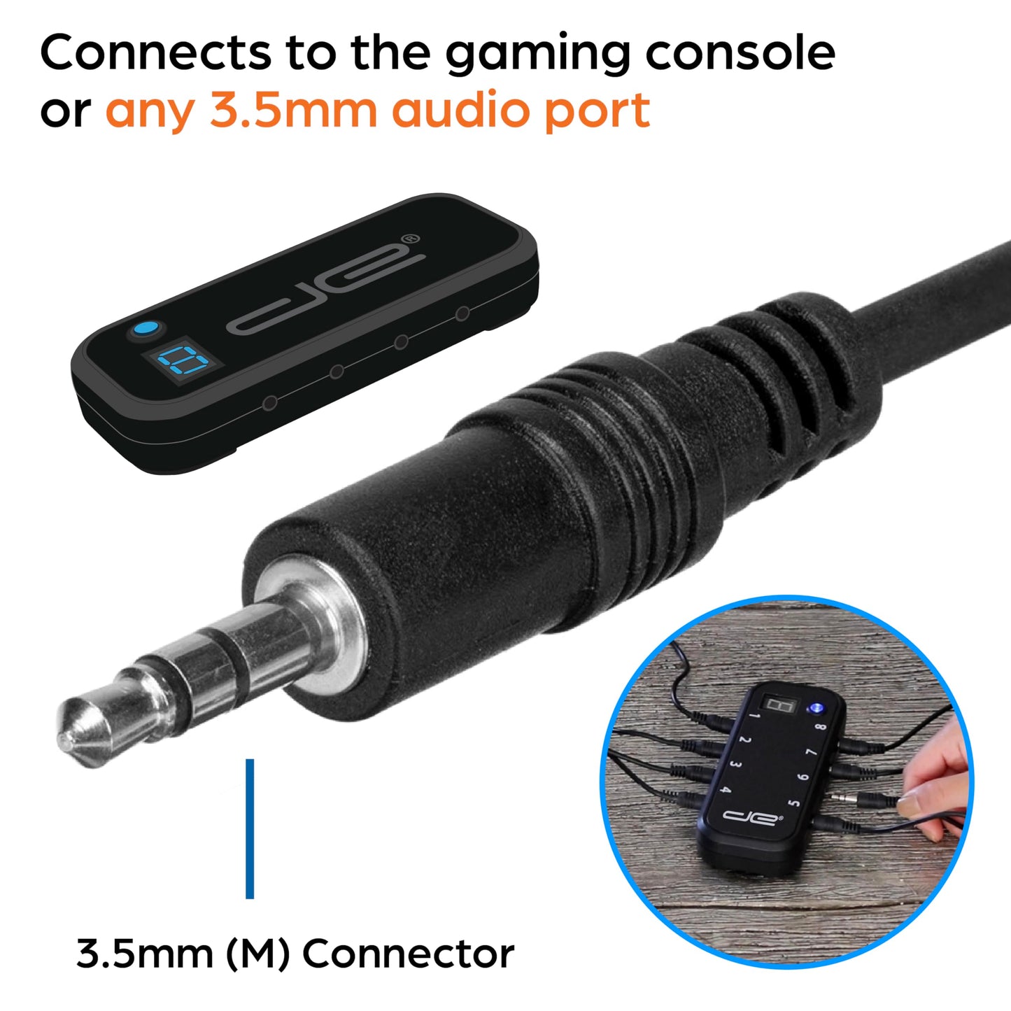 Digital Energy 15 Ft Extension Cables for Handheld Game Buzzer System 8-Pack