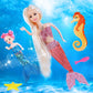 BETTINA 12'' Mermaid Princess Doll with 3'' Mermaid & Seahorse Play Gift Set | Mermaid Toys with Accessories and Doll Clothes for Little Girls (Pink)