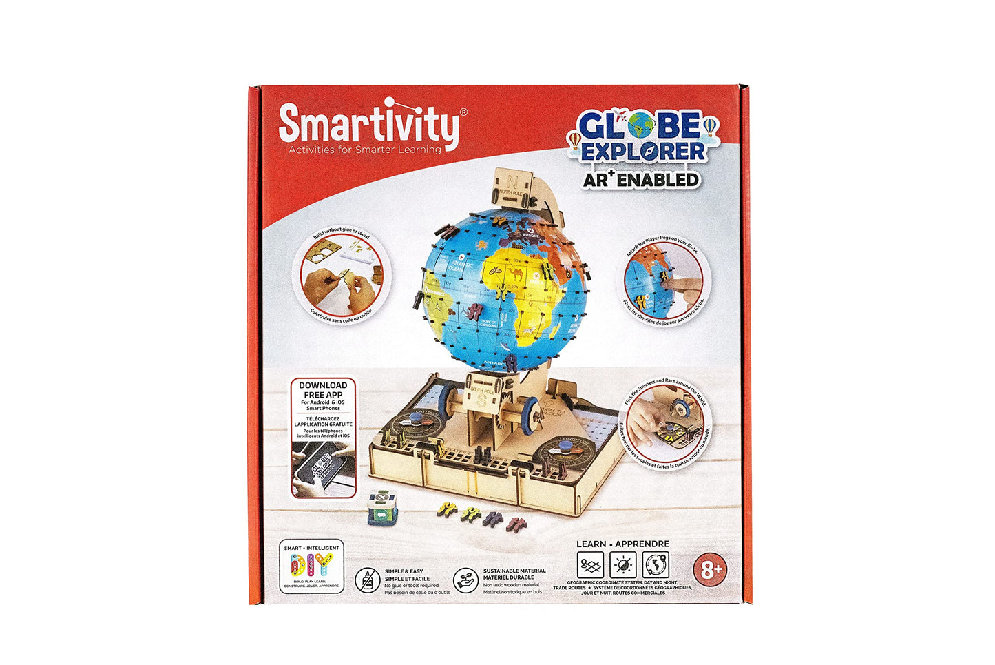 Smartivity Globe Explorer Wooden Model Engineering STEM Learning Toy for Kids Ages 8 and Up