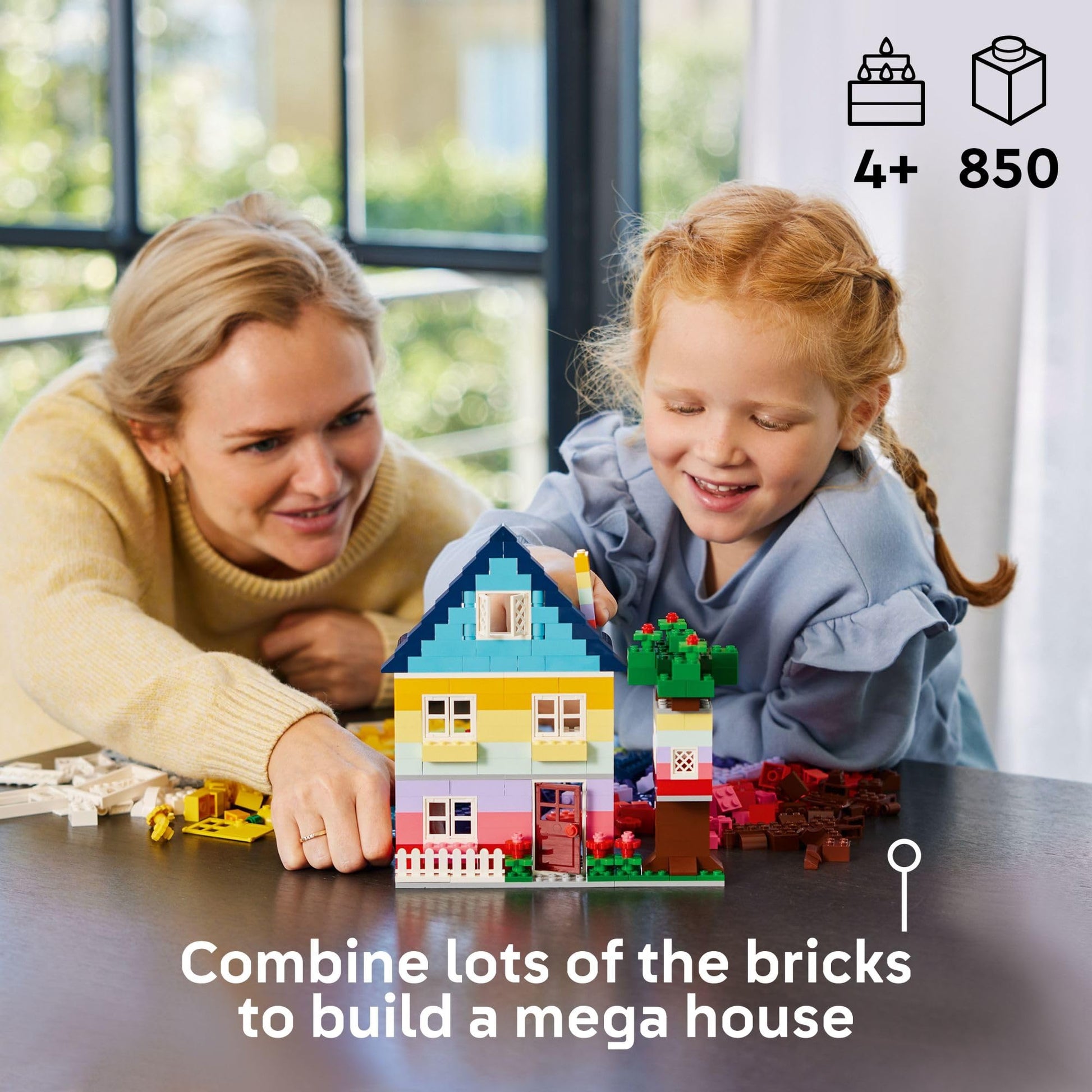 LEGO Classic Creative Houses Brick Building Set for Kids, Toy House Gift with Accessories and Doll Houses, Creative Toy for Young Builders, Boys and