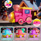 Funwee Steam Track Train Set for Toddlers, Magnetic Connection Train Toys w/Lights & Sounds, Electric Cartoon Choo Choo Train, Toy Train Christmas