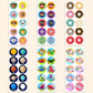 Planet Solar System Stickers for Kids, 1.5" - 20 Sheets, 200 Stickers