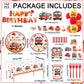 162pcs Firetruck Birthday Party Supplies Fire Truck Plates Napkins Serve 20