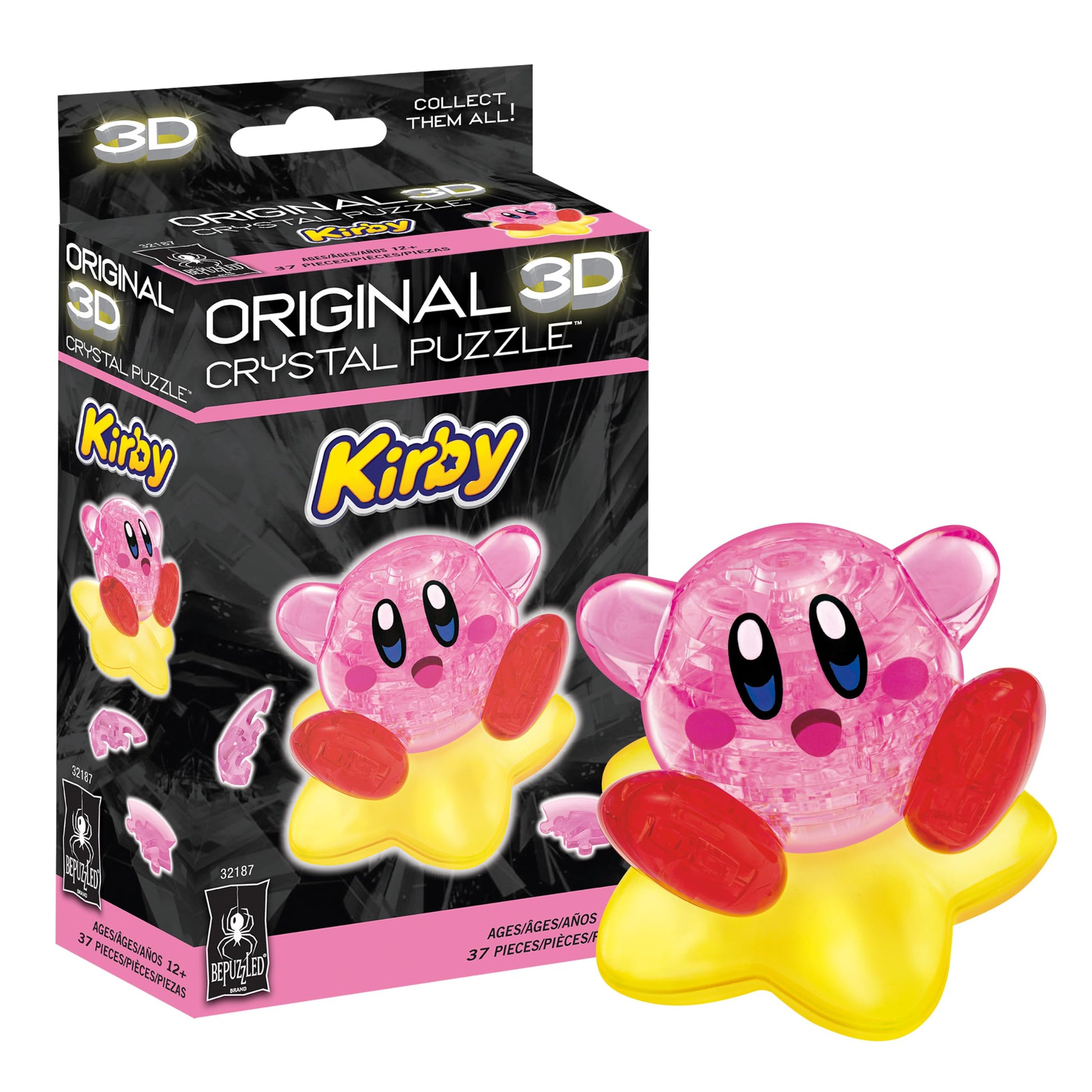 Nintendo Kirby Crystal 3D Puzzle, 37-Pc Brain Teaser, Ages 12+