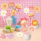 Groovy Retro Hippie Party Centerpieces - 24Pcs Rainbow Butterfly Daisy Flower Table Toppers for 60’s Party, Hippie Party,Groovy One Birthday Decor