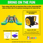 Pogo Bounce House Crossover Double Water Slide Combo, No Blower, Tropical