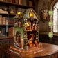 DIY Book Nook Kit | Miniature House Kit with LED Lights | 3D Wooden Puzzles for Adults & Teens | Creative Model Building Kit | Unique Bookshelf Decor