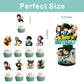 25pcs Cartoon For Academia of My Hero Birthday Decorations with 24pcs Cupcake Toppers,1pcs Cake Topper for Birthday Party Supplies.