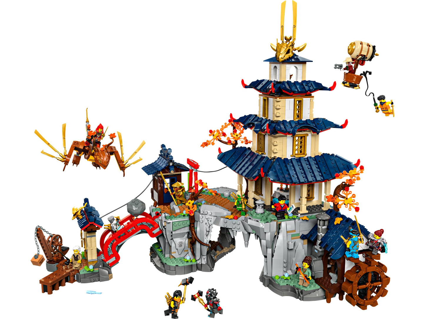 LEGO NINJAGO Tournament Temple City Building Toy for Teen Boys & Girls, Ages 14+, Great for Dragons Rising Fans Who Enjoy Model Building Sets and