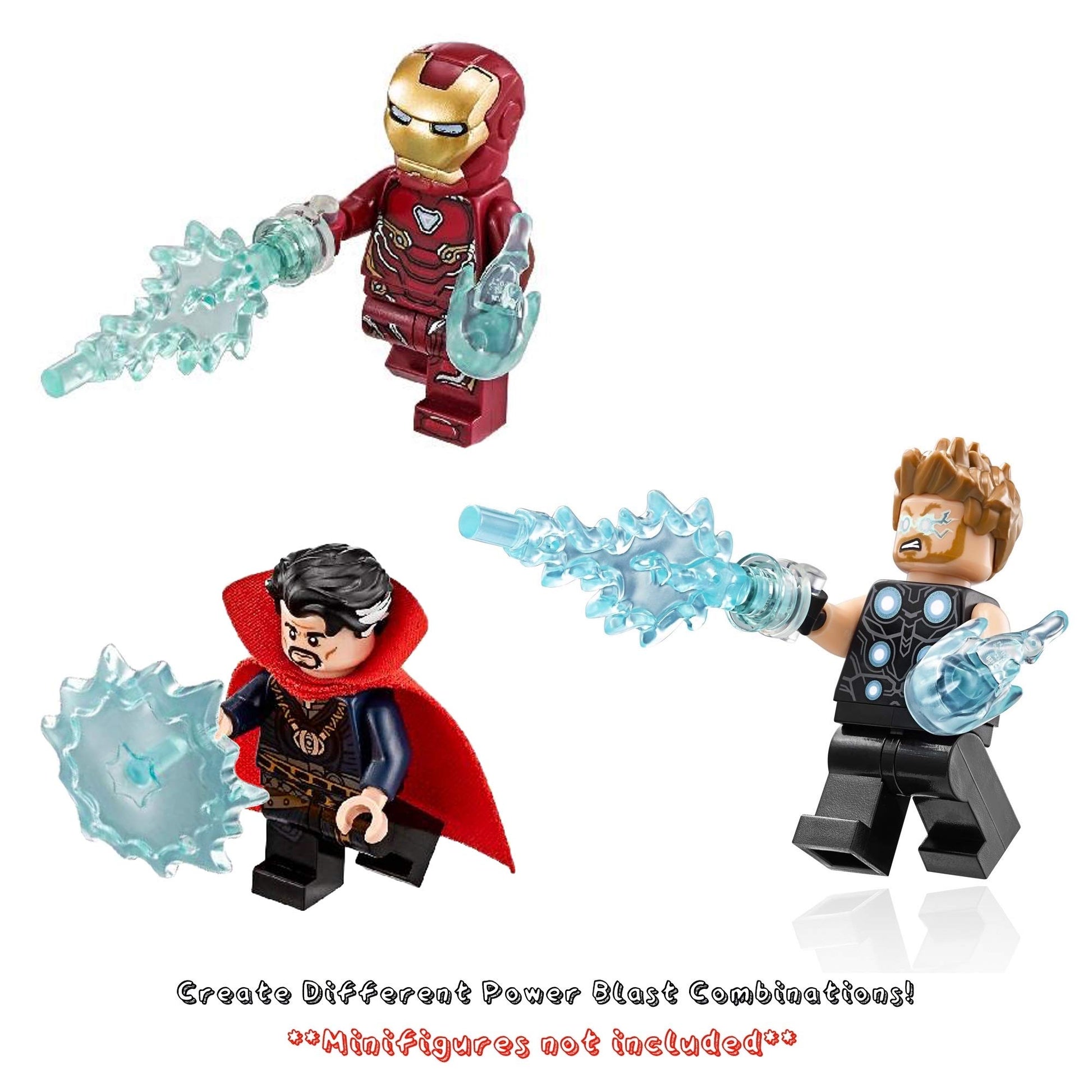 LEGO Minifigure Super Heroes Marvel, DC Accessories - Power Bursts Energy Effect Elements Multipack
