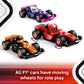 LEGO F1 Collectible Race Cars, 6 Pack - Building Set for Boys & Girls, Ages 6+ - Birthday Party Favor or Gift - Mystery Box W/Surprise F1 Car Toys