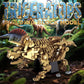Myth Qholve Triceratops Fossil Skeleton Building Block Set Movable Dinosaur Model with Articulated Joints Educational STEM Construction Toy for Kids