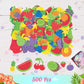 Fun Express 500 Pack Self-Adhesive 3D EVA Foam Stickers for Kids Crafts - Fruit Shapes Sticker Bulk for Classroom, Preschool Art Supplies, Toddler