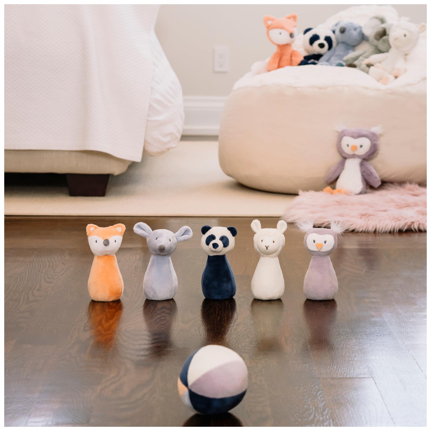 GUND Baby Baby Toothpick My First Bowling Set Plush Stuffed Animal Set of 6, 6 in