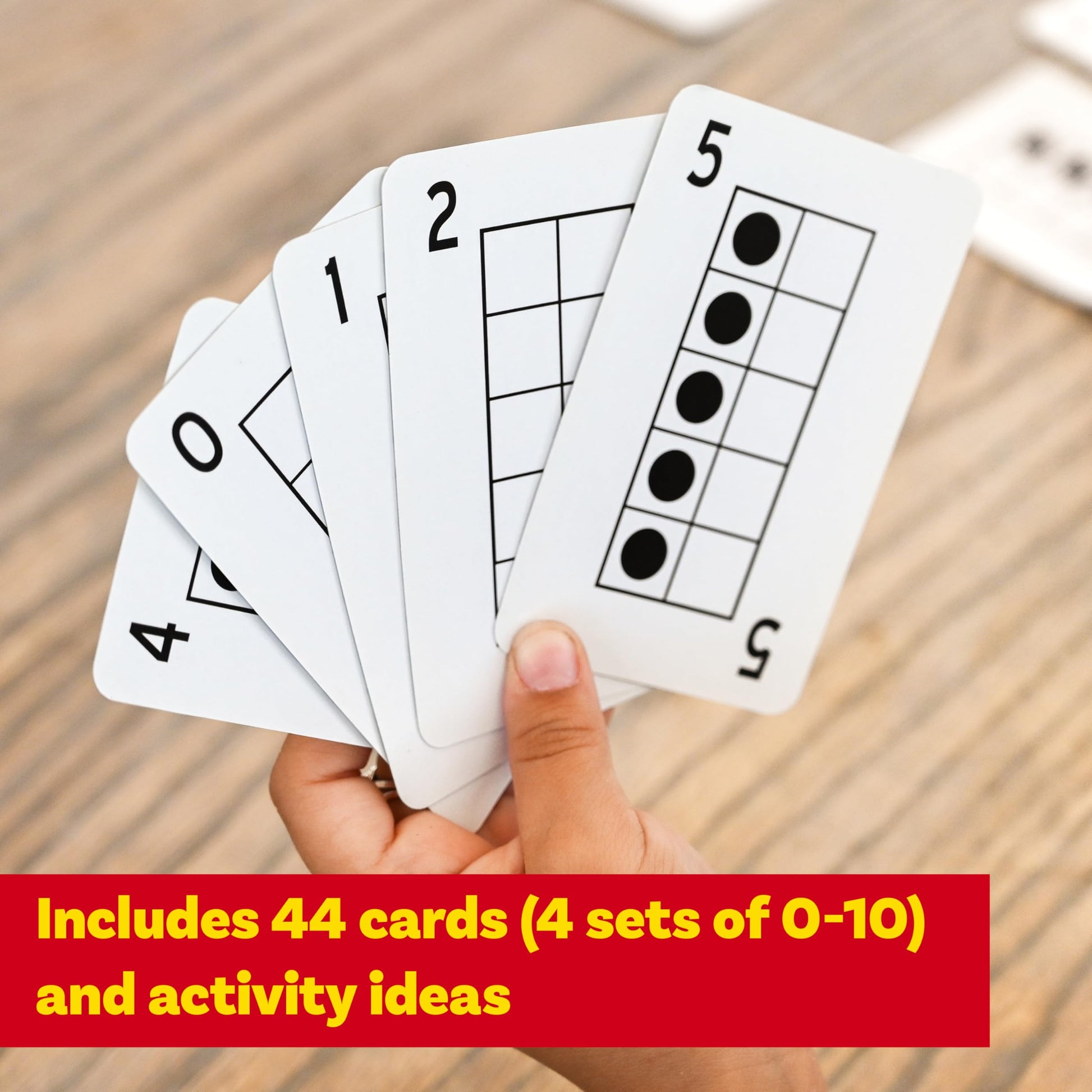LEARNING ADVANTAGE Ten Frame Playing Cards, Set of 44