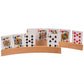 Yellow Mountain Imports Panorama Wooden Playing Card Holders/Racks - Set of 4 Card Organizers