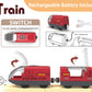 Remote Control Train Set with Light & Sound Tunnel - Battery Operated Bullet Train for Wooden Track, Compatible with Thomas & Brio, Gift for Kids 3-5
