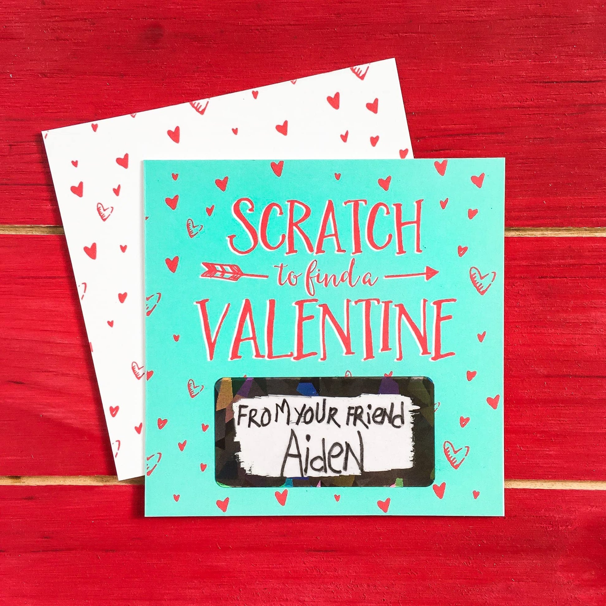 Palmer Street Press Valentine Scratch Off Cards - Set of 18 Scratch Off Valentines & Scratch Off Hologram Stickers - DIY Valentines Scratch Off Cards