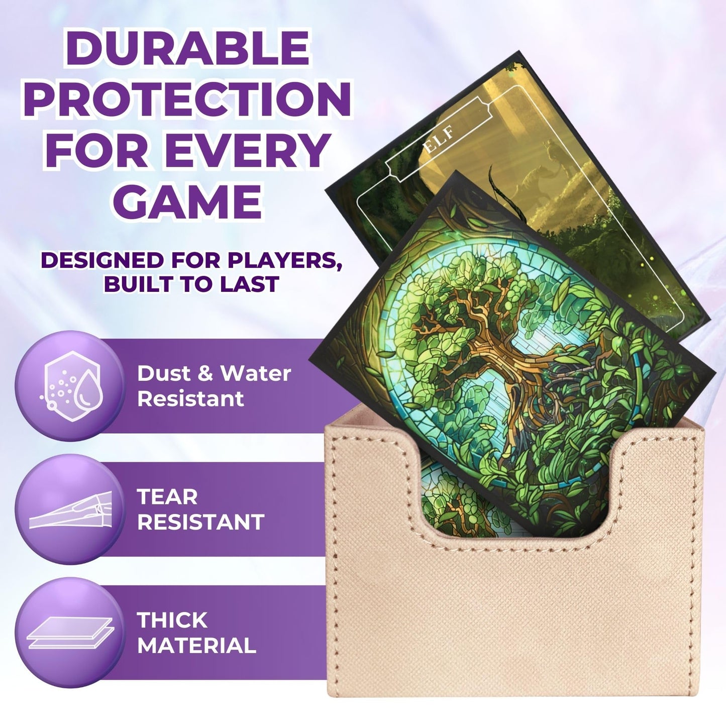 Arcane Fortress MTG Card Sleeves - 100 Count | Ultra-Durable Matte Art Card Sleeves for Intense Shuffling | Premium Fit for Magic: The Gathering Cards