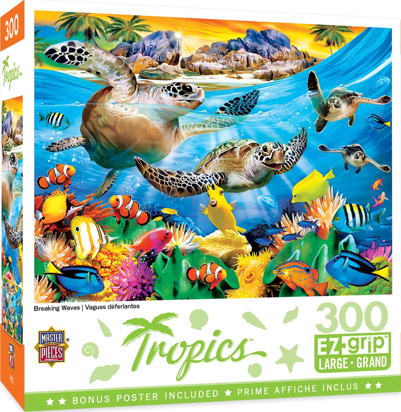 MasterPieces 300 Piece EZ Grip Jigsaw Puzzle - Breaking Waves - 18"x24"