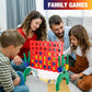 Qrooper 1.9 Feet Giant 4 in A Row Game, Jumbo 4-to-Score Connect Game Set for Kids & Adults Outdoor Yard, Lawn & Indoor Floor Play, Family Game Night