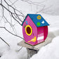 Glintoper Art Craft Wood Toys for Kids, 4 Pack DIY Bird House Kit Painting Puzzle DIY Wooden Assembly, Build and Paint Birdhouse, Include Paints