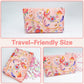 Portable Pink Mahjong Set 160 Premium Melamine Tiles, Engraved American Mahjong Game with Carrying Bag&3 Dice Compact 0.9” x 1.18” x 0.5” Tiles