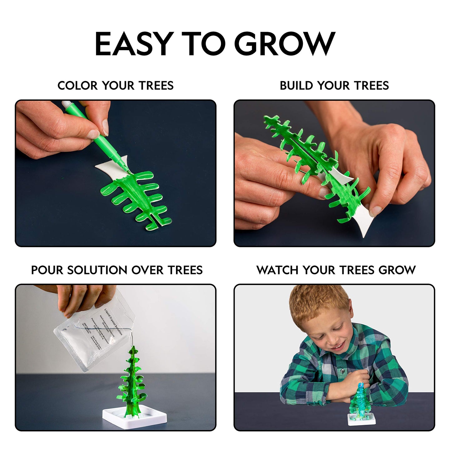 National Geographic Craft Kits for Kids - Crystal Growing Kit - Grow a Crystal Garden in Just 6 Hours, Educational Craft Art Project, STEM Crafts