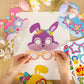 24 Sets Easter Bunny Mask Craft Kits Make Your Own Paper Mask Crafts Easter Rabbits Face Stickers Bunny DIY Art for Kids Spring Classroom Activities