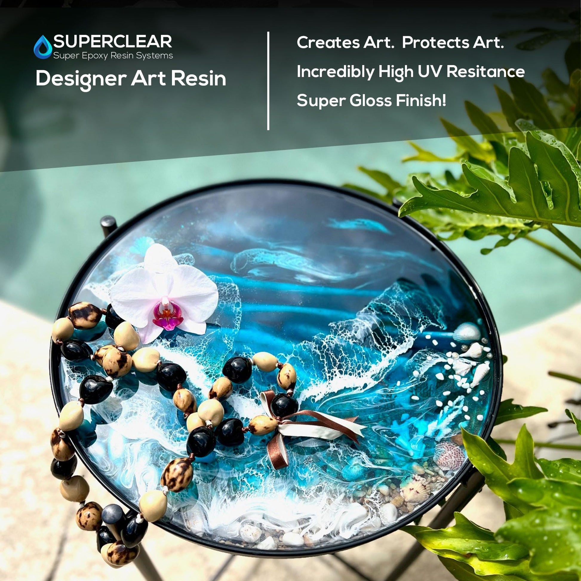 Superclear Designer Art Resin 1 Pint Kit, Clear Epoxy for Crafts & Art
